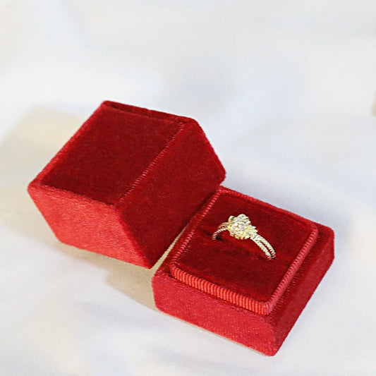 Square Ring Box in Red - Abbott Atelier - Abbott Atelier