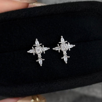 Starlace Cross Earrings - Hypoallergenic - Abbott Atelier