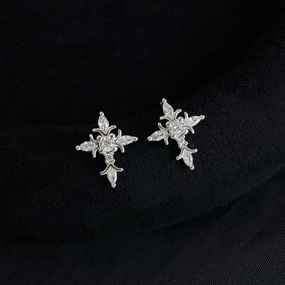 Starlace Cross Earrings - Hypoallergenic - Abbott Atelier