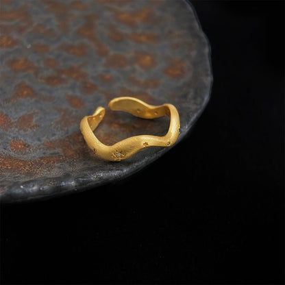 Starlight Wave Ring - Gold - Plated - Abbott Atelier