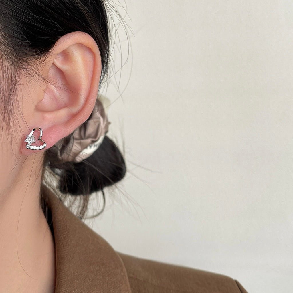Stellar Heart Earrings - Hypoallergenic - Abbott Atelier