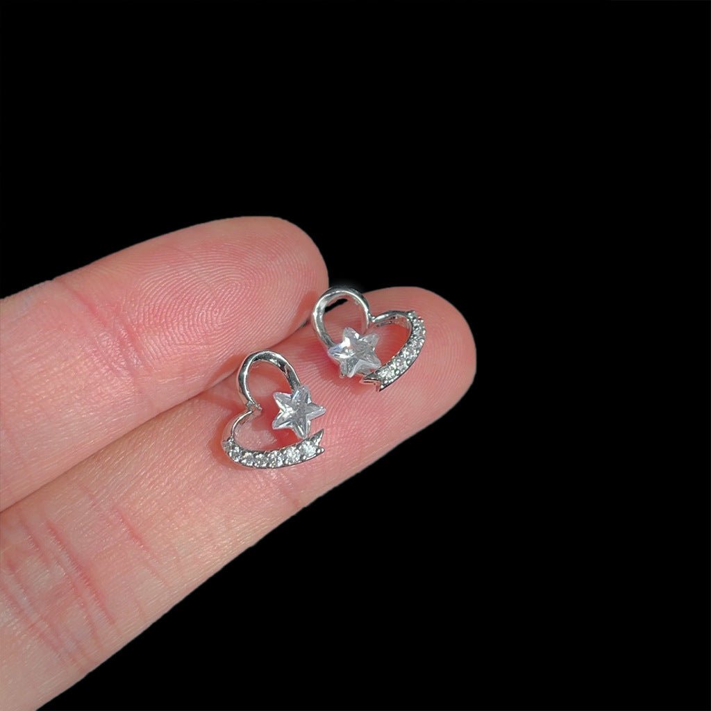 Stellar Heart Earrings - Hypoallergenic - Abbott Atelier