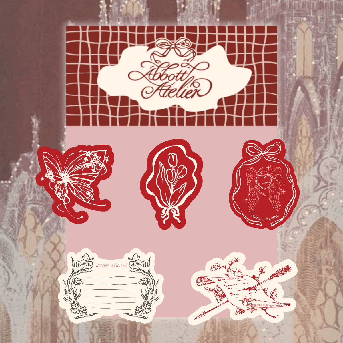Sticker Pack (Red) - Abbott Atelier - Abbott Atelier