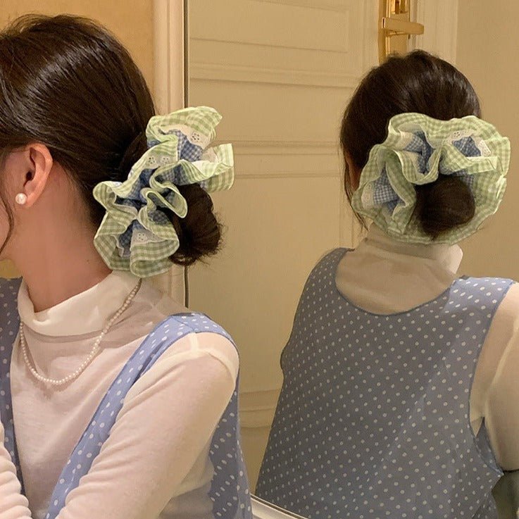 Summer Gingham Scrunchie - For Hair - Abbott Atelier