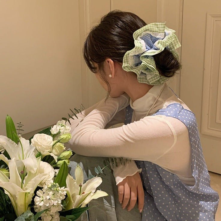 Summer Gingham Scrunchie - For Hair - Abbott Atelier