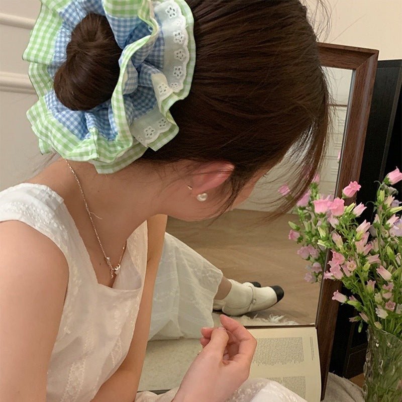 Summer Gingham Scrunchie - For Hair - Abbott Atelier