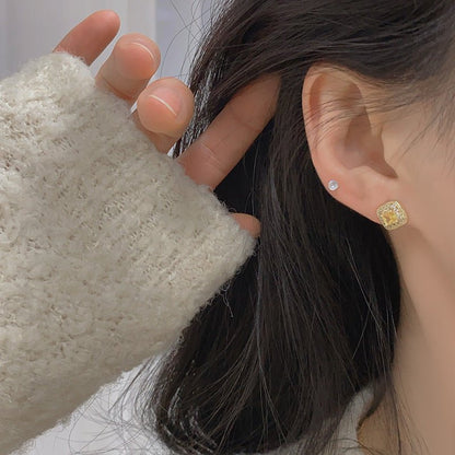 Sunlight Halo Stud Earrings - Gold Plated - Abbott Atelier