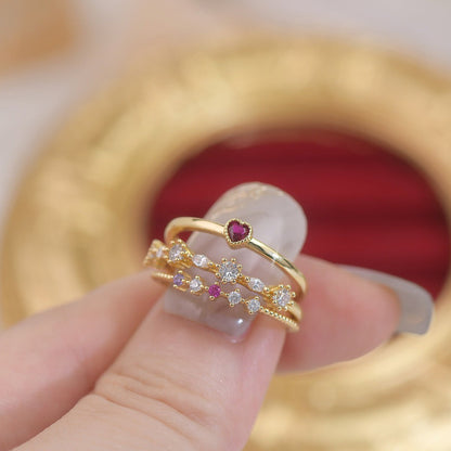 Sweet Love Ring Set - Gold - Plated - Abbott Atelier