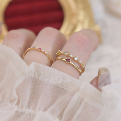 Sweet Love Ring Set - Gold - Plated - Abbott Atelier