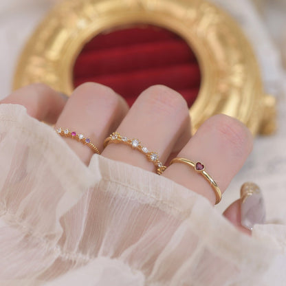 Sweet Love Ring Set - Gold - Plated - Abbott Atelier