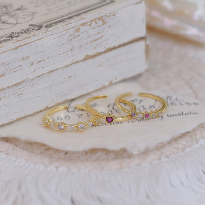 Sweet Love Ring Set - Gold - Plated - Abbott Atelier