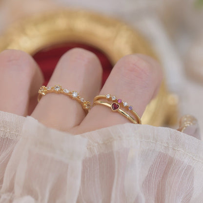 Sweet Love Ring Set - Gold - Plated - Abbott Atelier