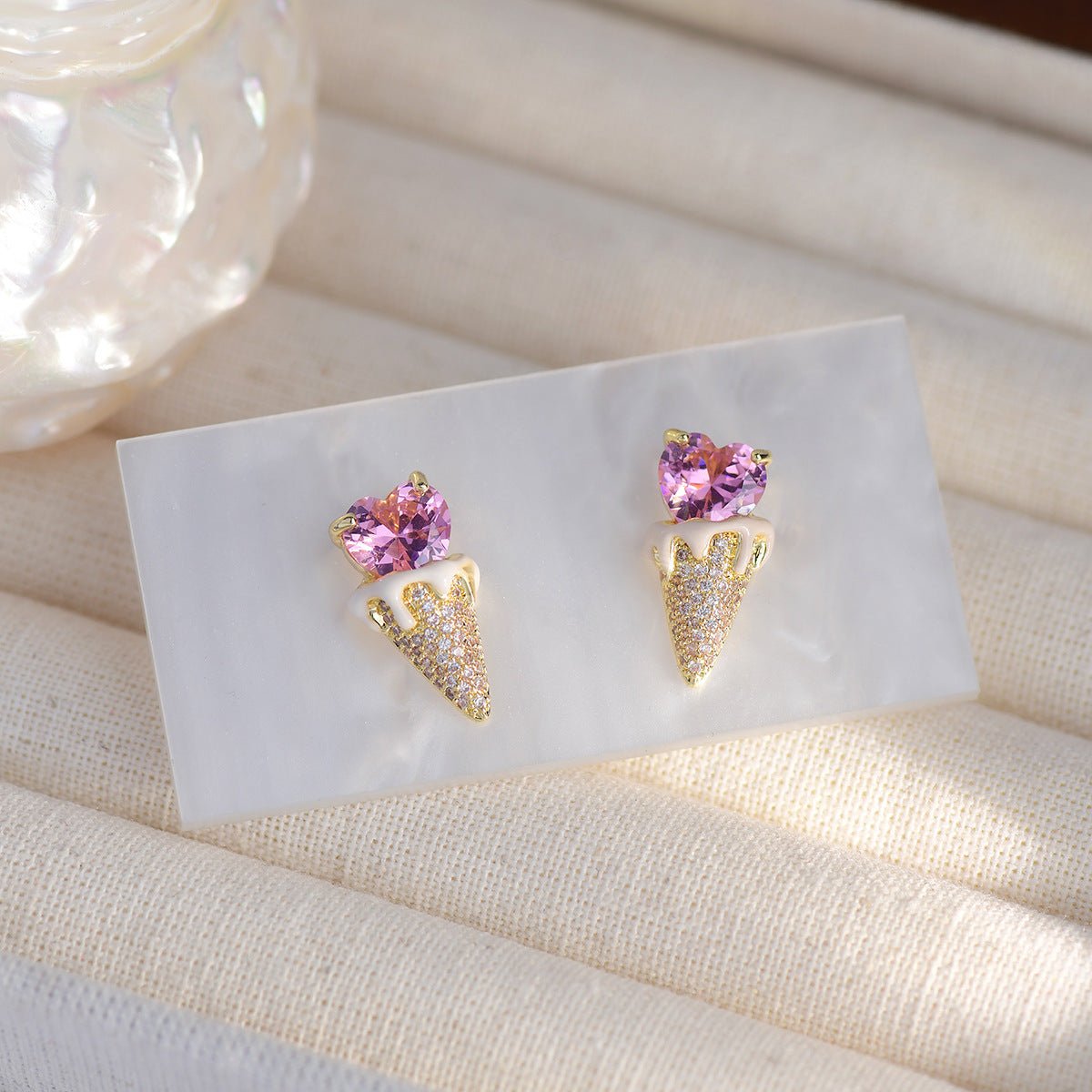 Sweetheart Gelato Earrings - Hypoallergenic - Abbott Atelier