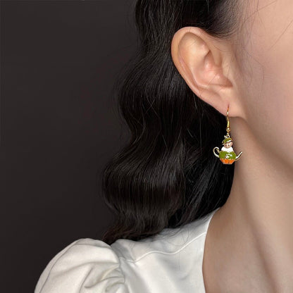 Teddy at Tea Time Earrings - Hypoallergenic - Abbott Atelier