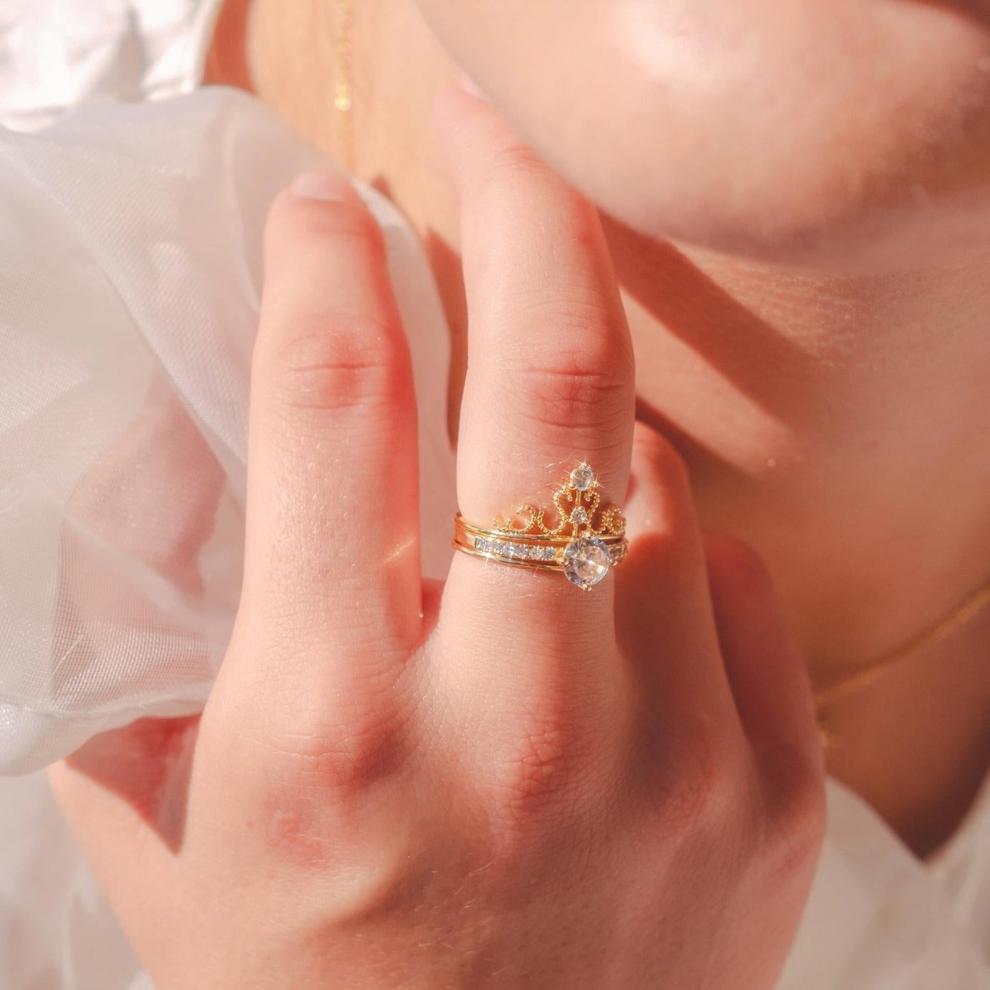 Tiara Ring Set - Gold - Plated - Abbott Atelier