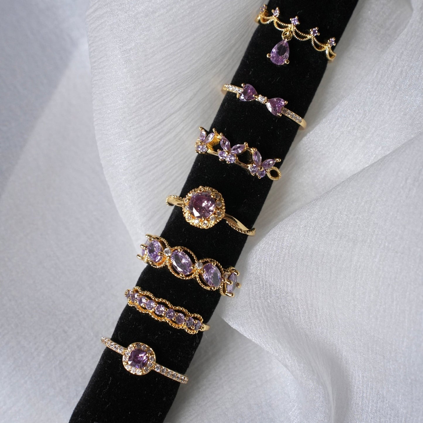 Twist Amethyst Ring - Gold-Plated - Abbott Atelier