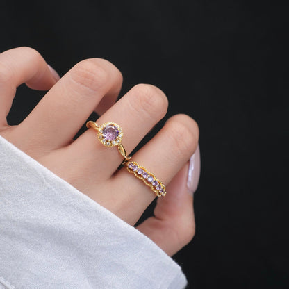 Twist Amethyst Ring - Gold-Plated - Abbott Atelier