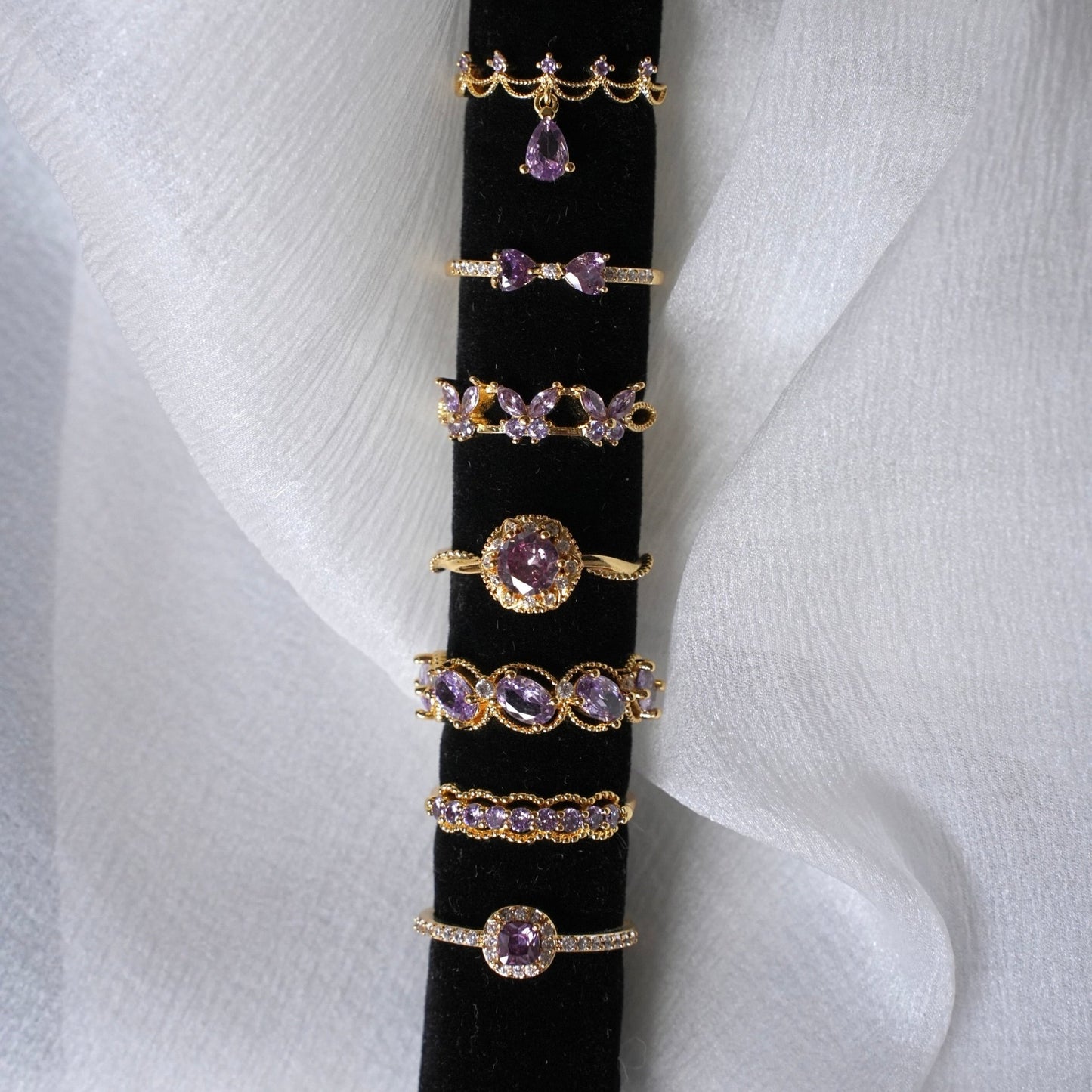 Twist Amethyst Ring - Gold-Plated - Abbott Atelier