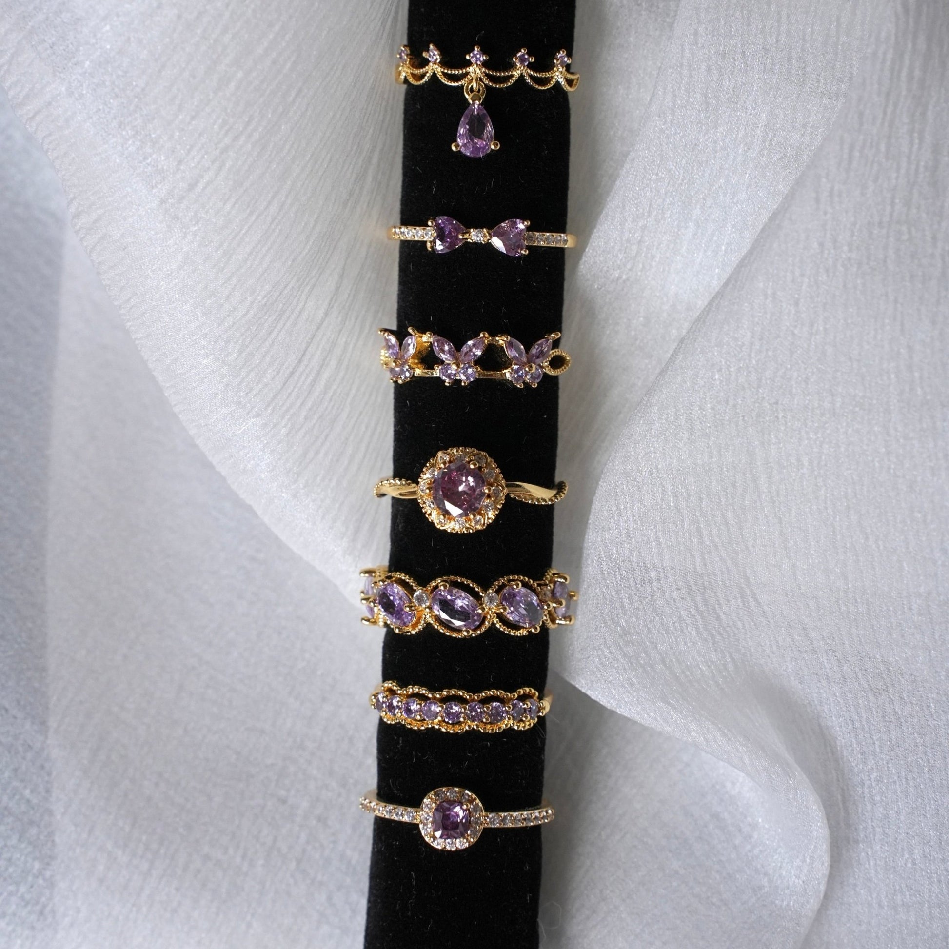 Twist Amethyst Ring - Gold-Plated - Abbott Atelier
