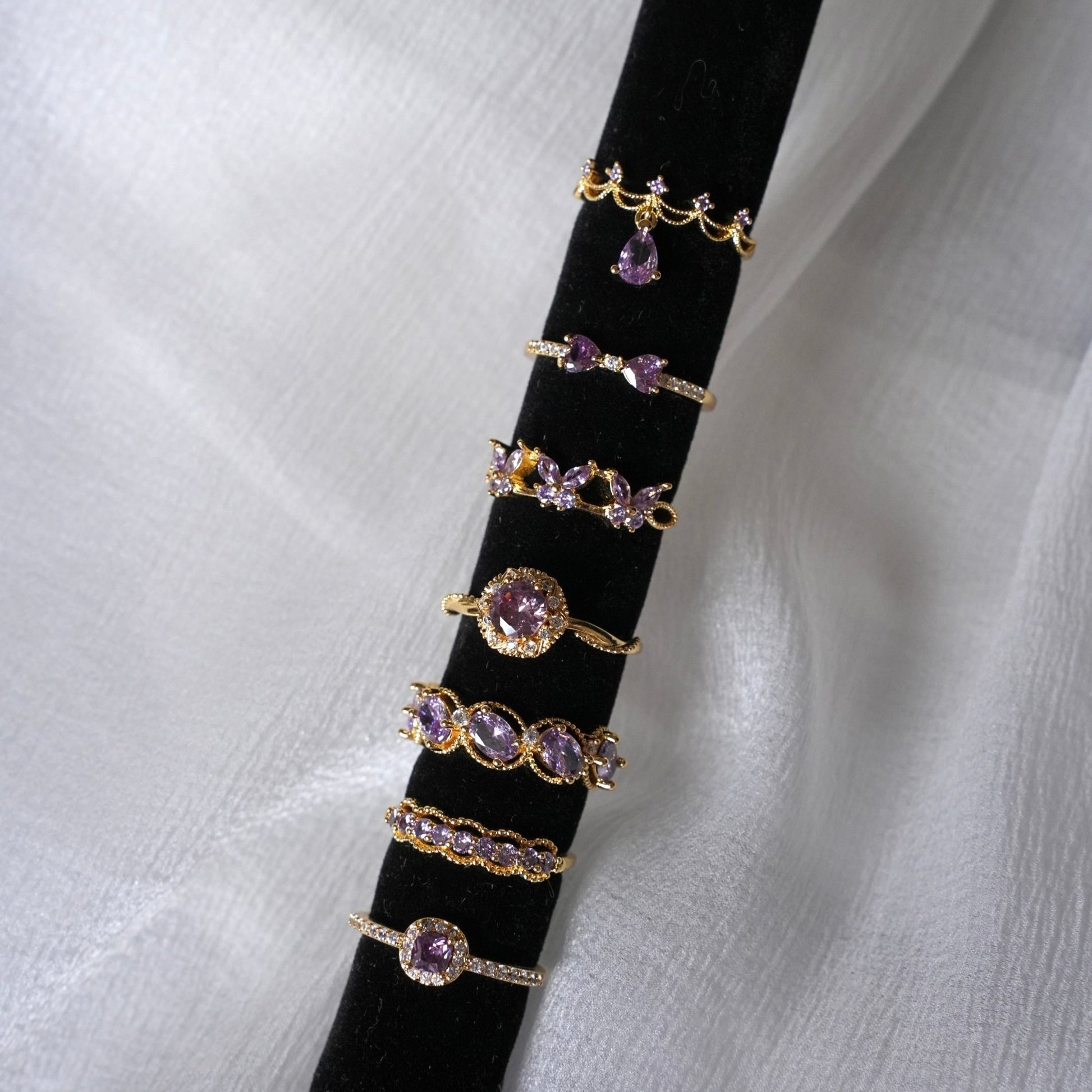 Twist Amethyst Ring - Gold-Plated - Abbott Atelier