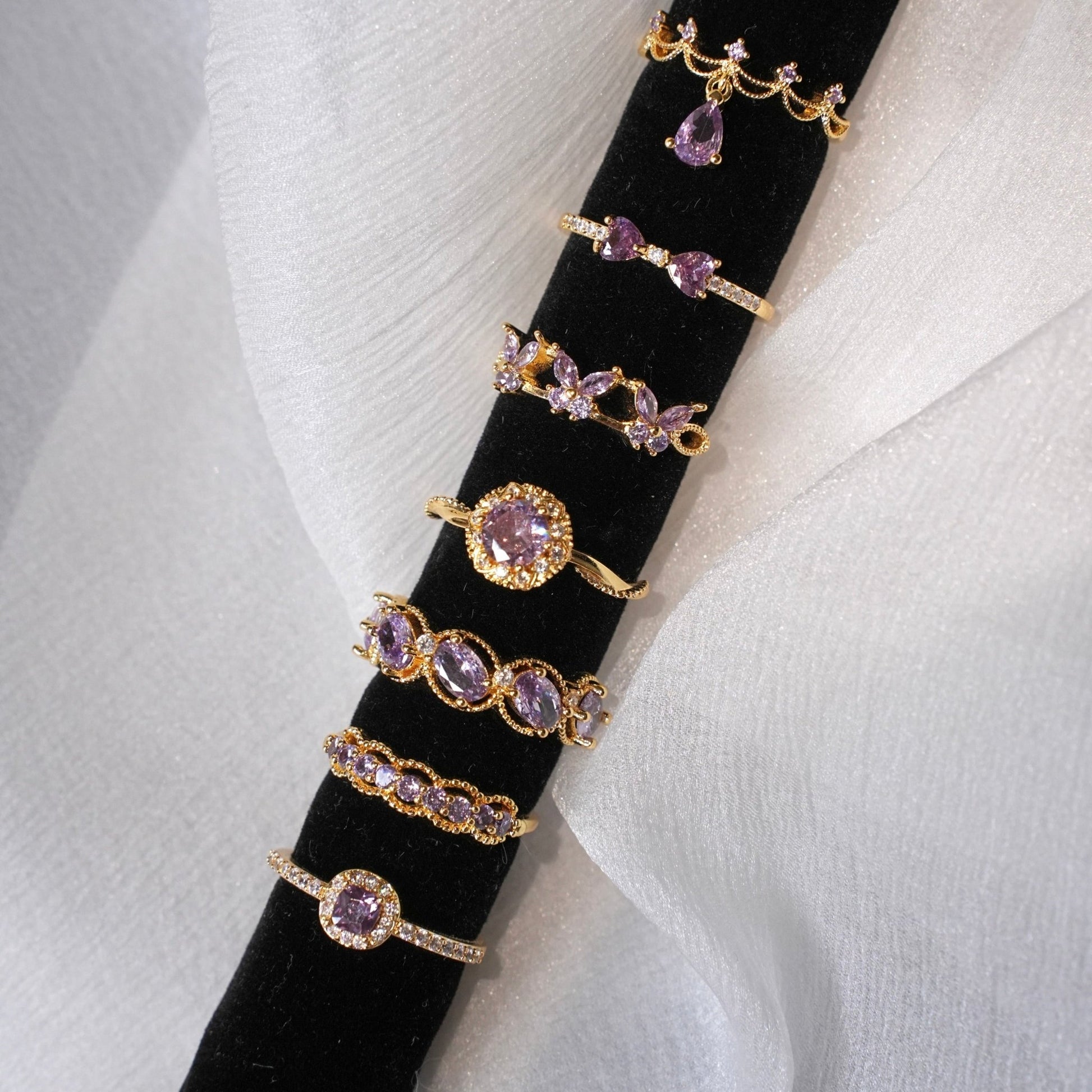 Twist Amethyst Ring - Gold-Plated - Abbott Atelier