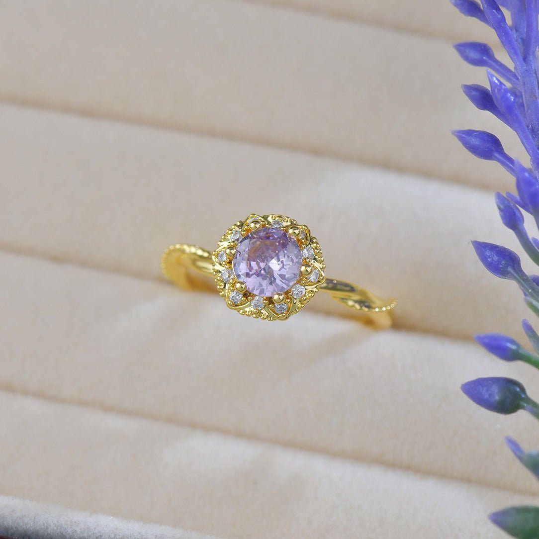 Twist Amethyst Ring - Gold-Plated - Abbott Atelier