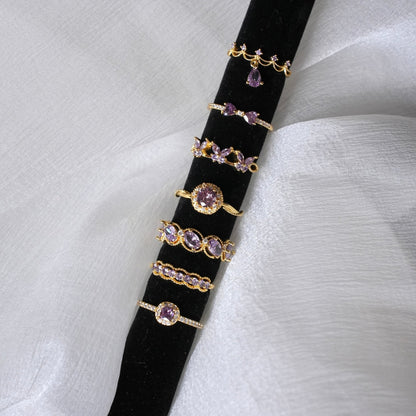 Twist Amethyst Ring - Gold-Plated - Abbott Atelier