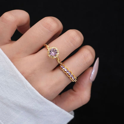 Twist Amethyst Ring - Gold-Plated - Abbott Atelier
