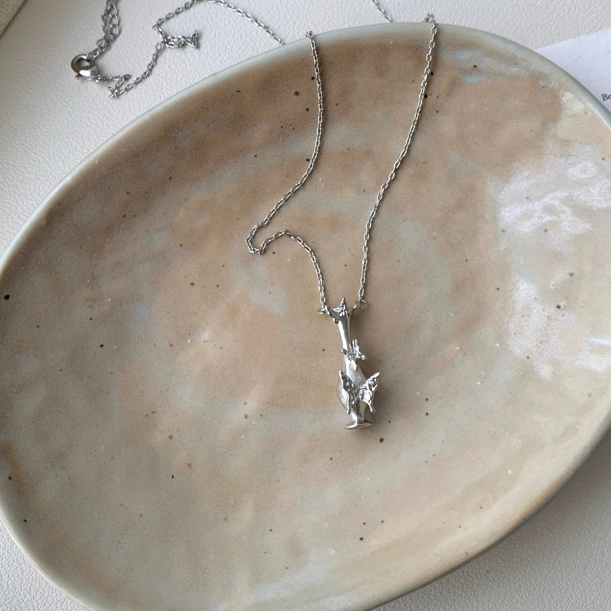 Vase of Butterfly Necklace - Gold Plated - Abbott Atelier
