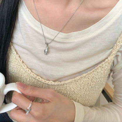 Vase of Butterfly Necklace - Gold Plated - Abbott Atelier