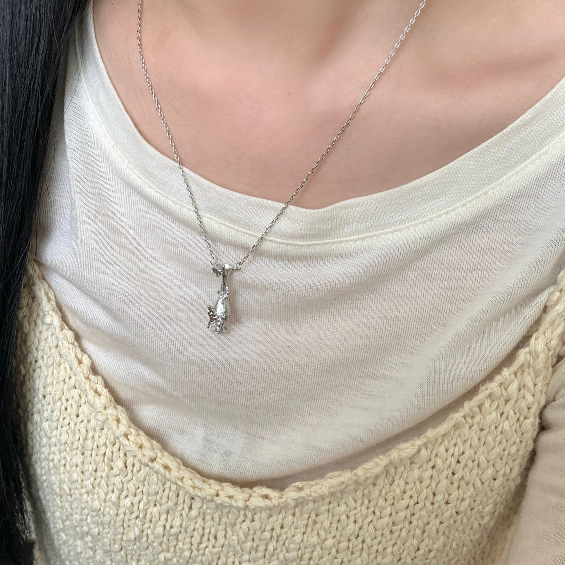 Vase of Butterfly Necklace - Gold Plated - Abbott Atelier