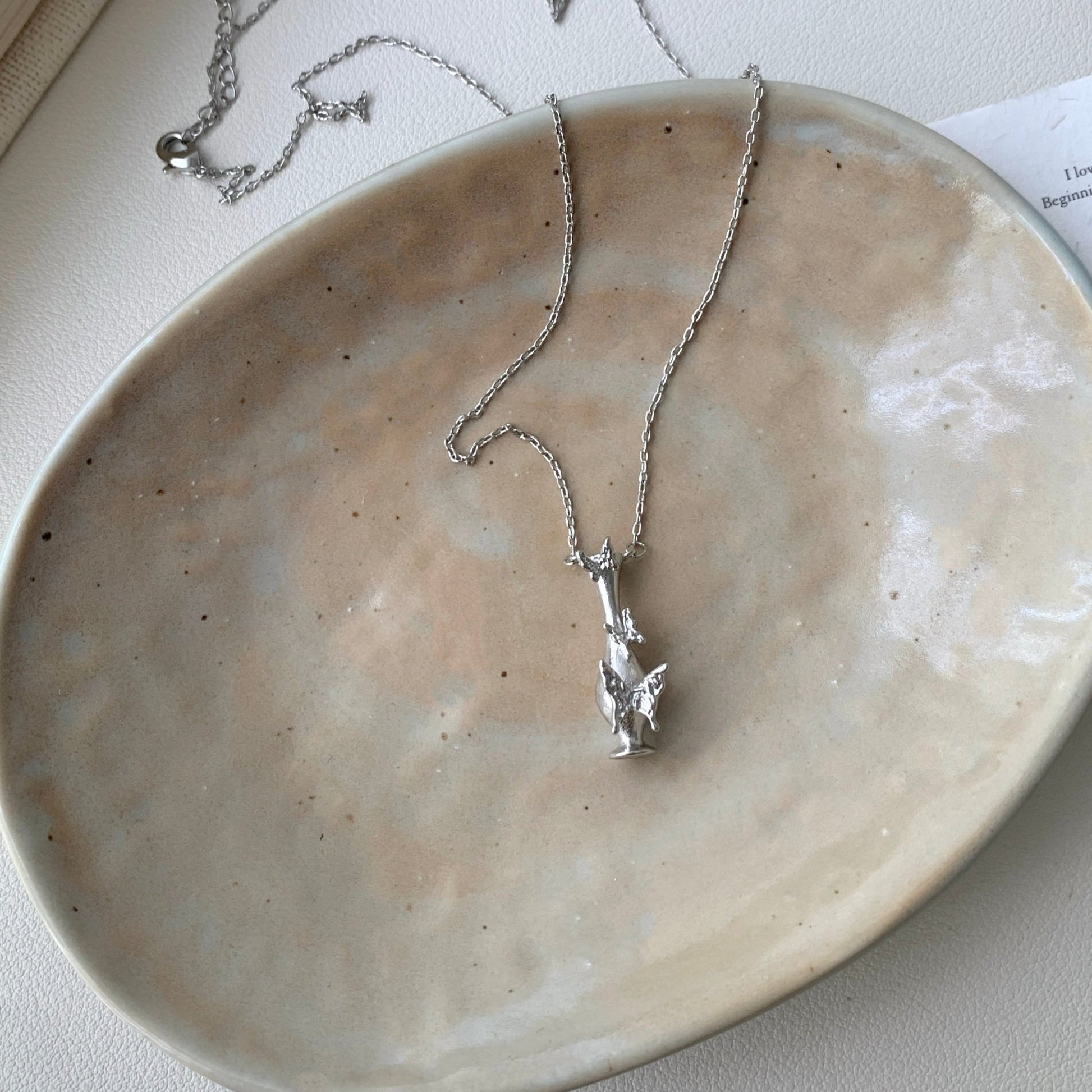 Vase of Butterfly Necklace - Gold Plated - Abbott Atelier