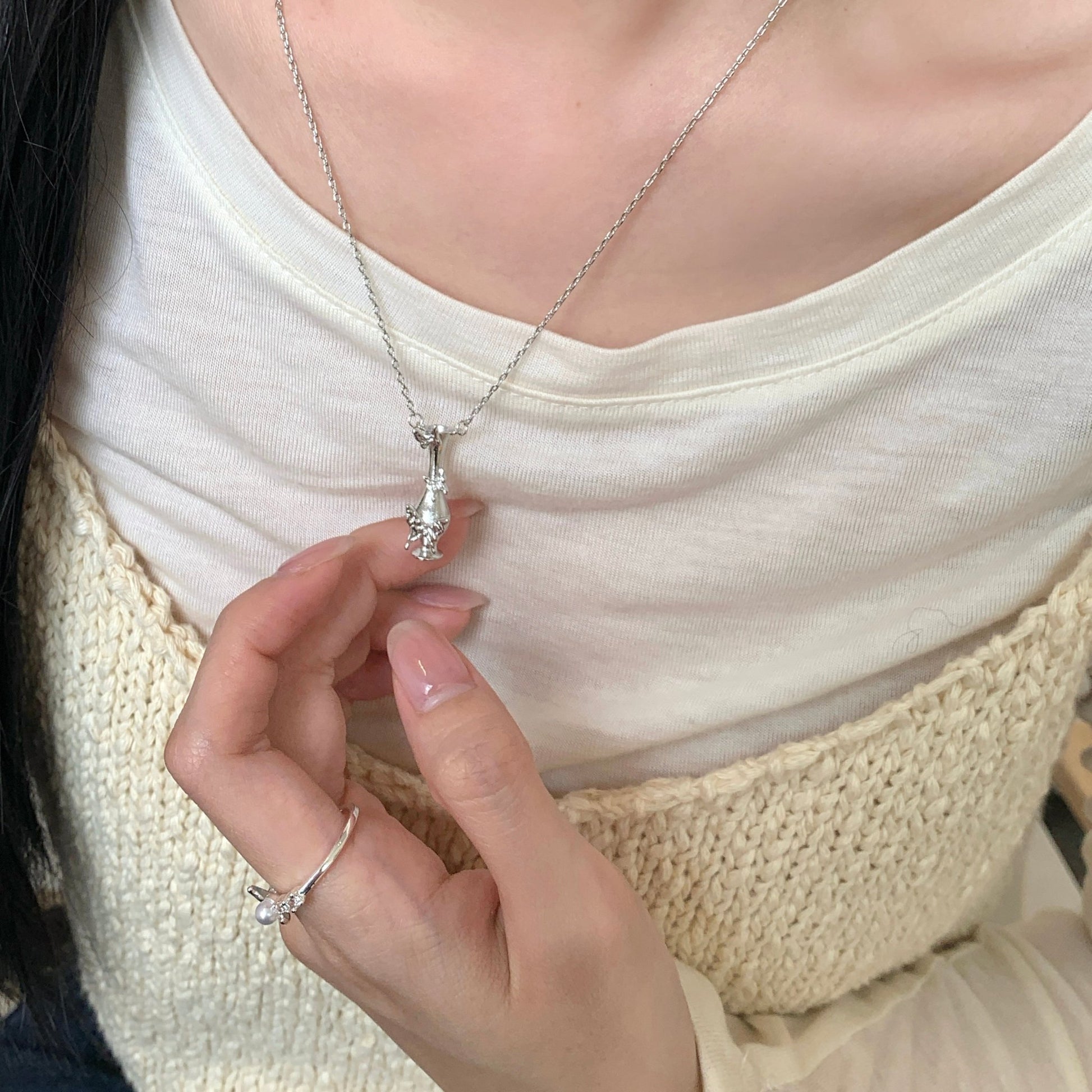 Vase of Butterfly Necklace - Gold Plated - Abbott Atelier