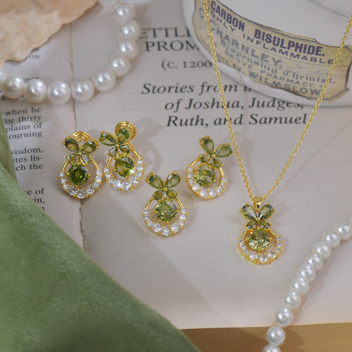 Verdant Butterfly Waltz Earrings - Hypoallergenic - Abbott Atelier