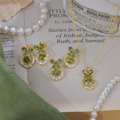 Verdant Butterfly Waltz Necklace - Gold Plated - Abbott Atelier
