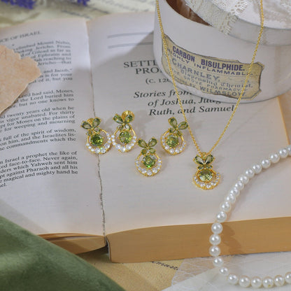 Verdant Butterfly Waltz Necklace - Gold Plated - Abbott Atelier