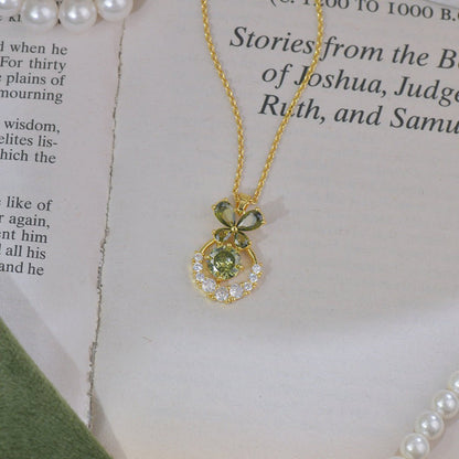Verdant Butterfly Waltz Necklace - Gold Plated - Abbott Atelier