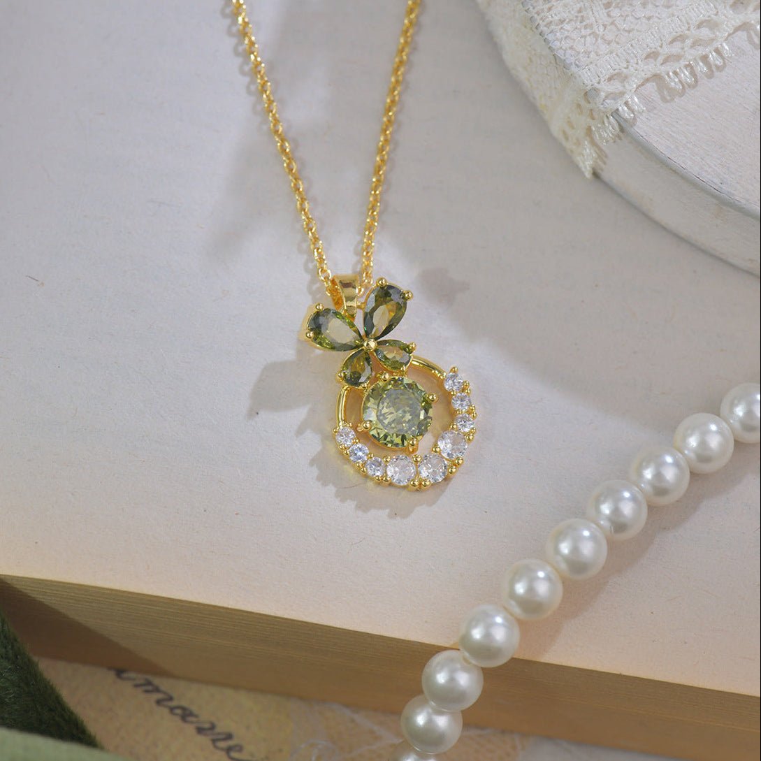 Verdant Butterfly Waltz Necklace - Gold Plated - Abbott Atelier