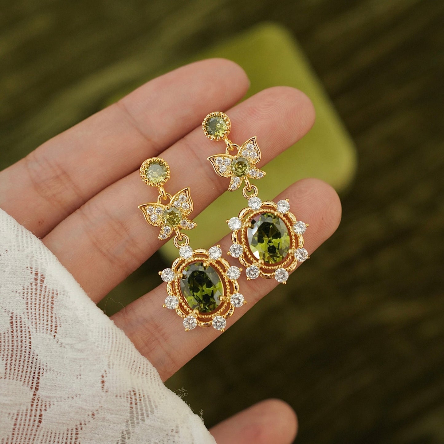 Verdant Flutter Earrings - Hypoallergenic - Abbott Atelier