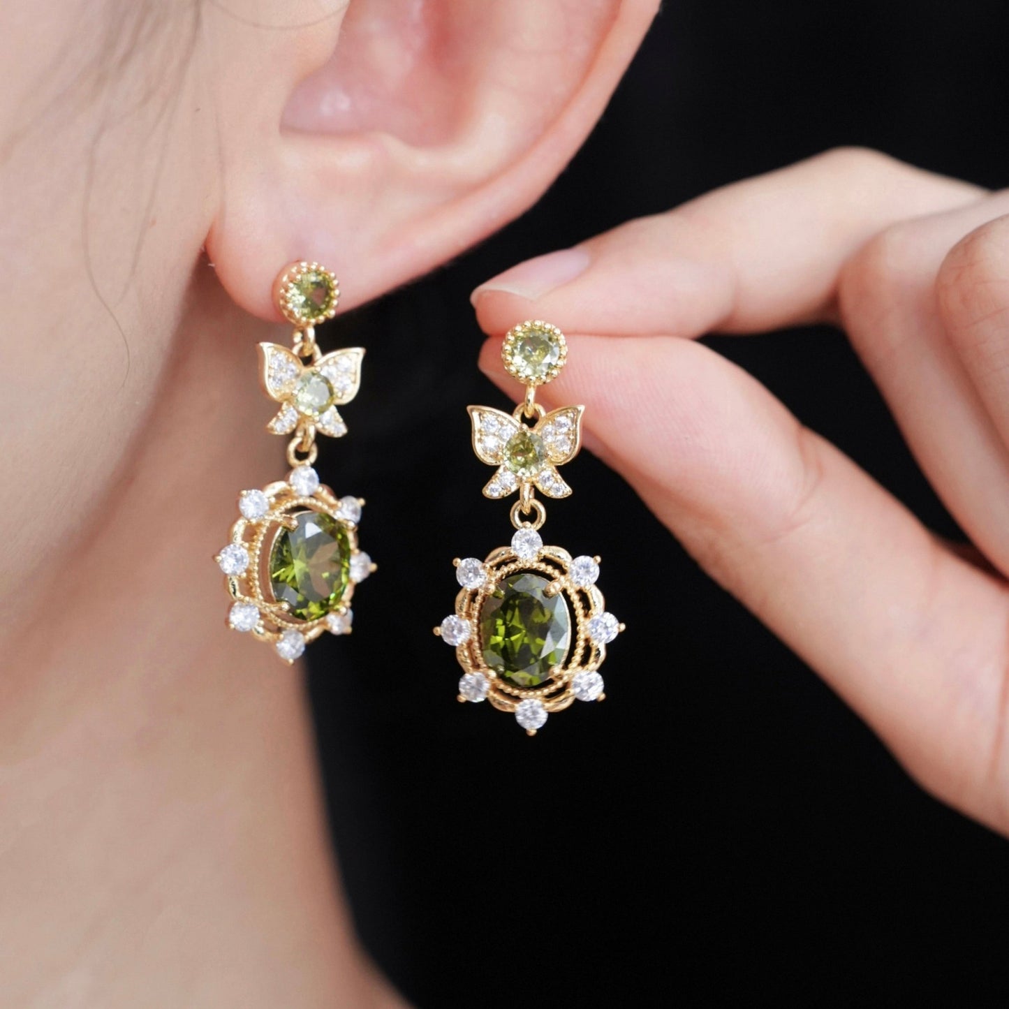 Verdant Flutter Earrings - Hypoallergenic - Abbott Atelier