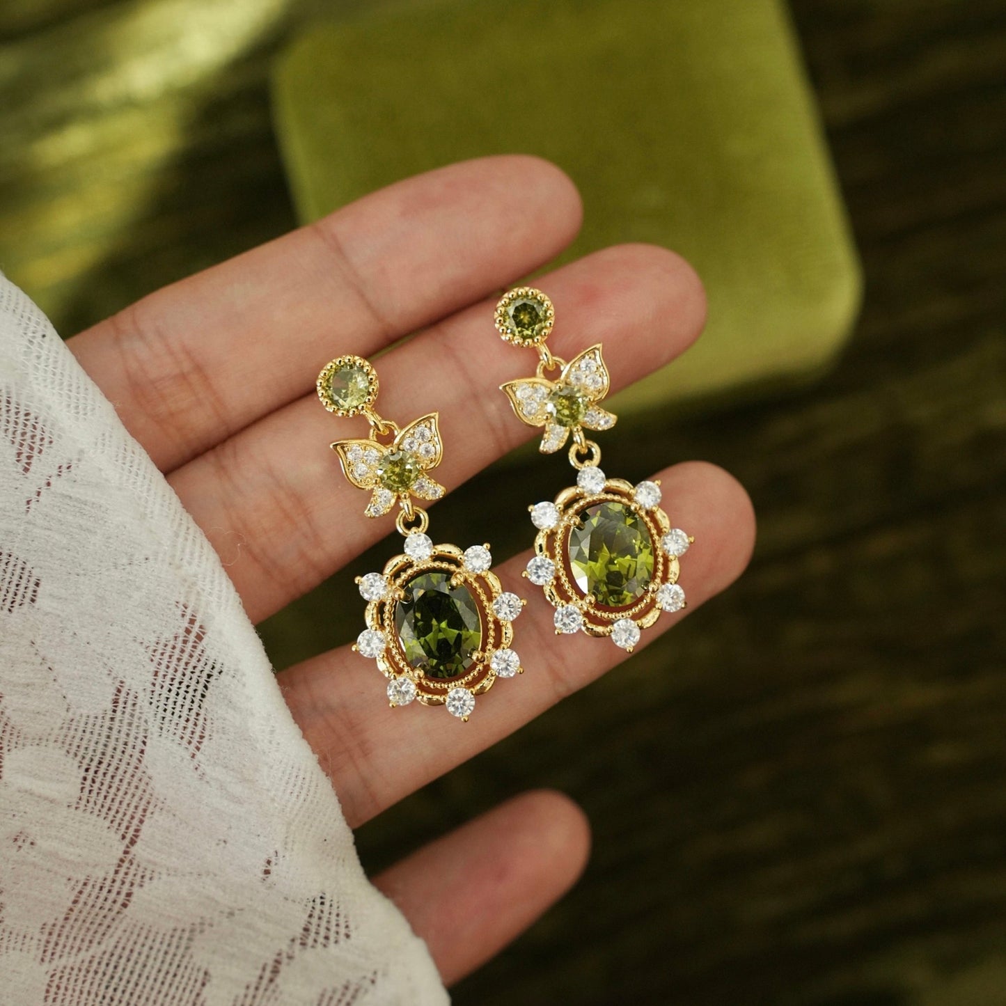 Verdant Flutter Earrings - Hypoallergenic - Abbott Atelier