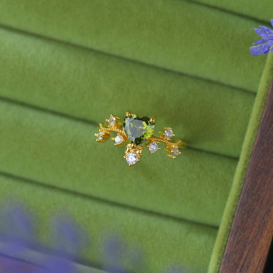 Verdant Heart Flourish Ring - Gold-Plated - Abbott Atelier