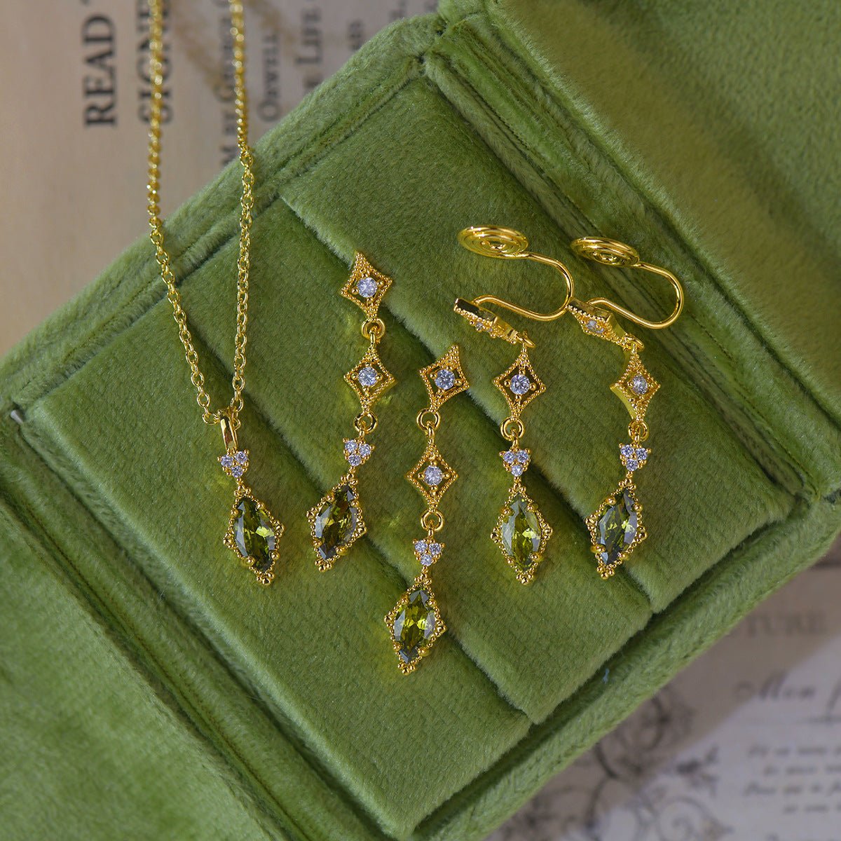 Verdant Lattice Earrings - Hypoallergenic - Abbott Atelier
