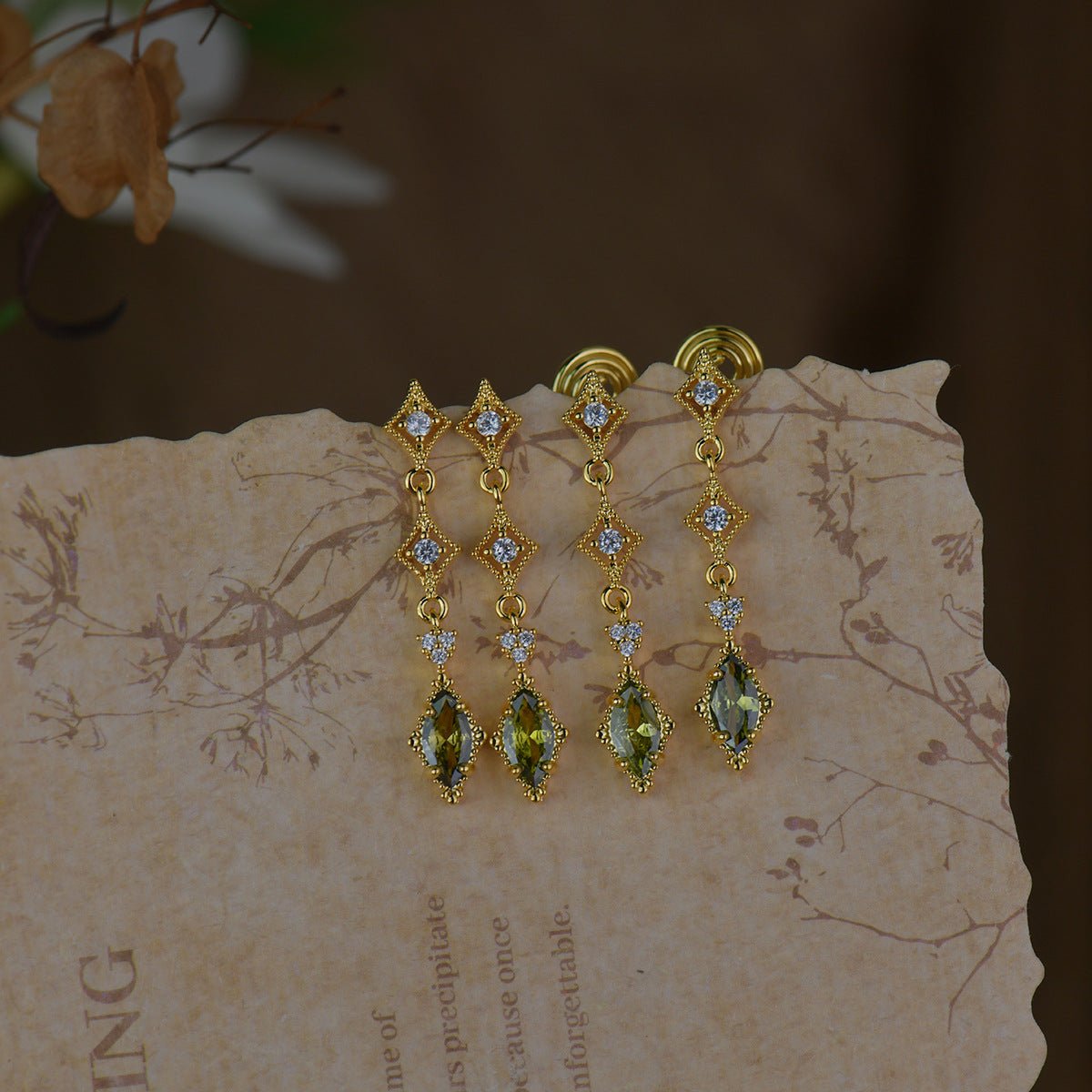 Verdant Lattice Earrings - Hypoallergenic - Abbott Atelier