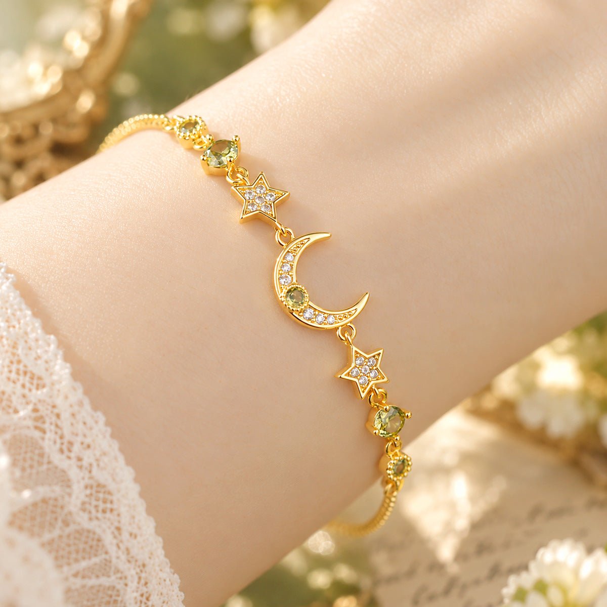 Verdant Moonlight Bracelet - Gold Plated - Abbott Atelier
