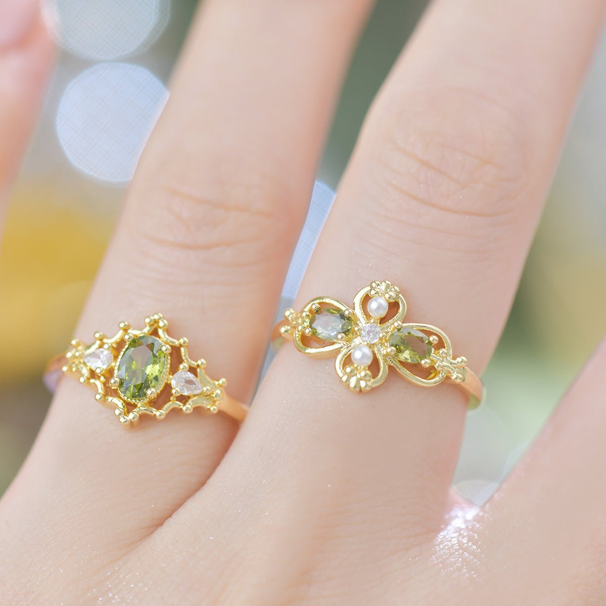 Verde Blosselle Ring - Gold - Plated - Abbott Atelier