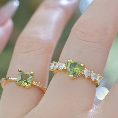 Verde Heart Ring - Gold - Plated - Abbott Atelier