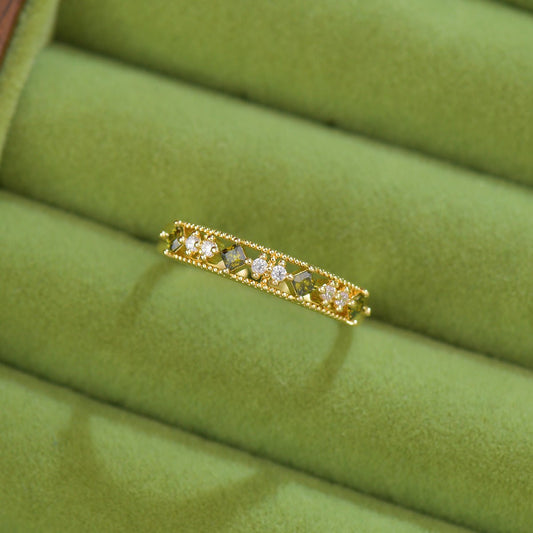 Verde Lattice Ring - Gold - Plated - Abbott Atelier