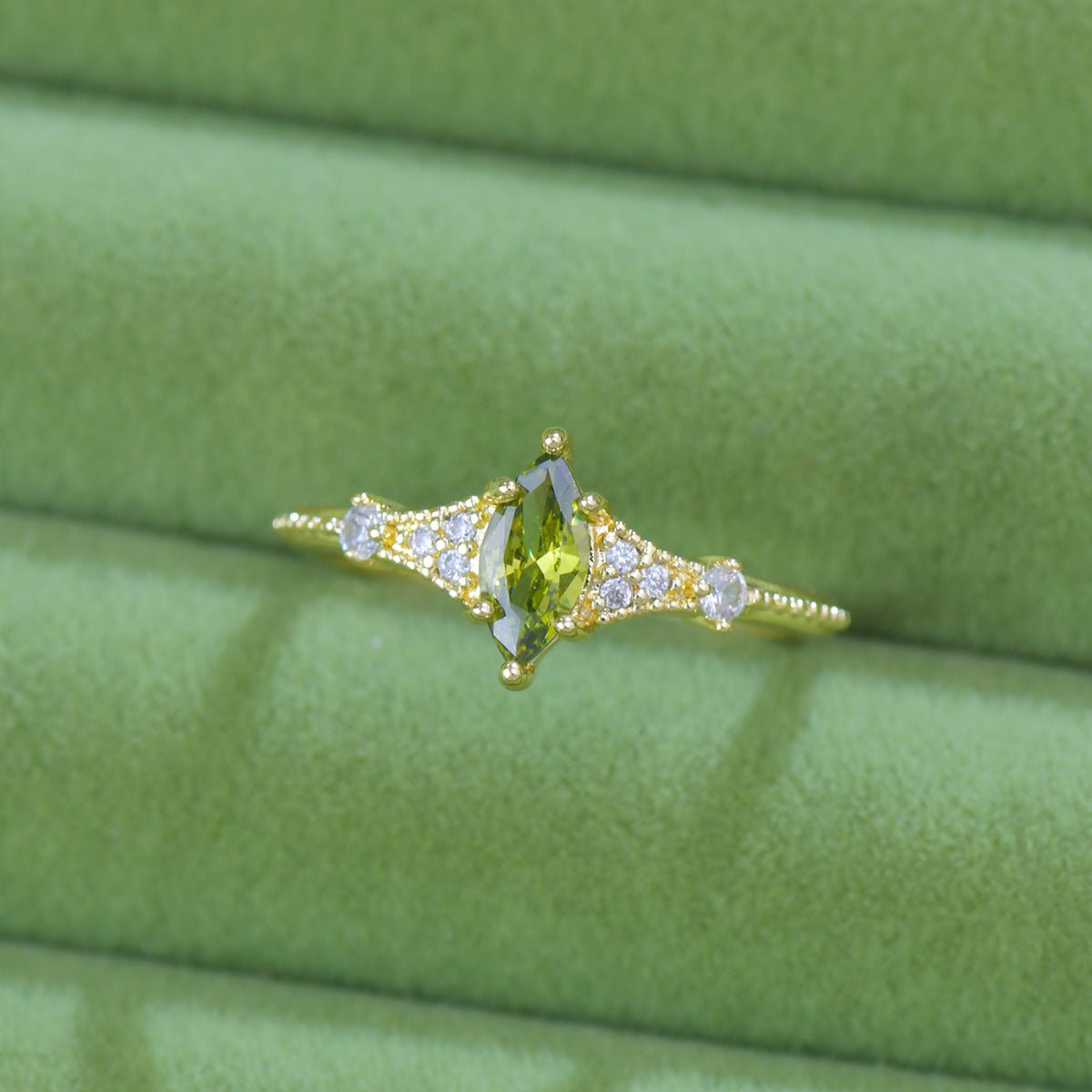 Verde Marquise Muse Ring - Gold - Plated - Abbott Atelier