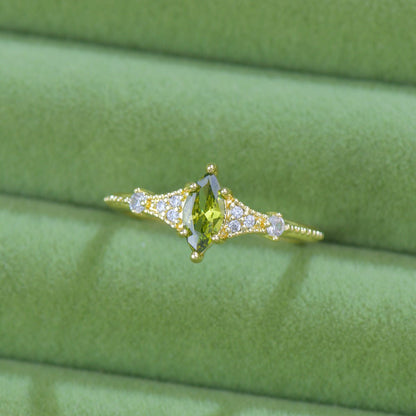 Verde Marquise Muse Ring - Gold - Plated - Abbott Atelier